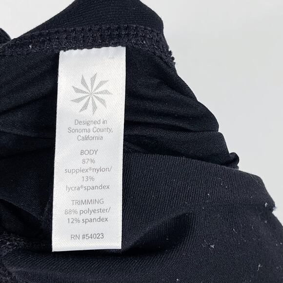 Athleta Small S Black Powerful Gleam High Rise Leggings Moto Mesh Pieced Workout - Picture 9 of 12